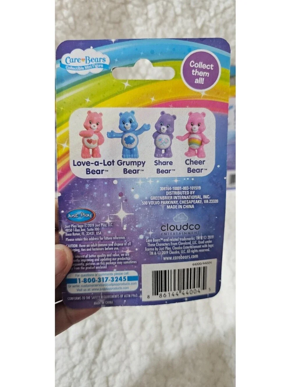 (Set of 4) New Care Bears Mini Figures Plastic Cheer Share Grumpy Love A Lot Toy